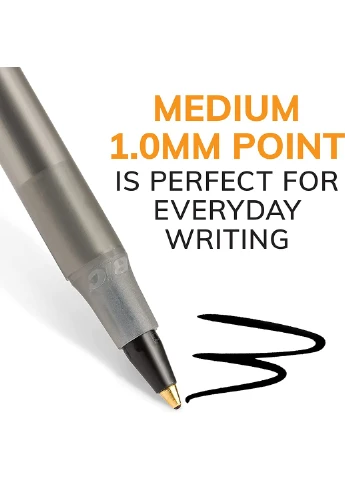 Набір кулькових ручок 240 шт. Round Stic Xtra Life Чорна масляна (GSM240-BLK) Bic (255615188)