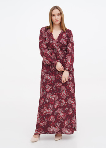 Бордова кежуал сукня оверсайз, на запах Fiorella Rubino турецькі огірки