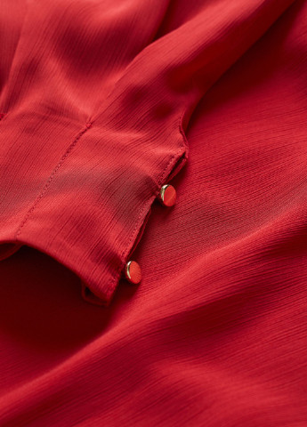 Темно-красное кэжуал платье H&M однотонное