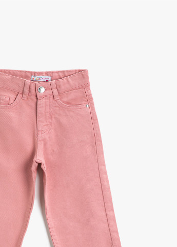 Розовые демисезонные прямые джинсы KOTON