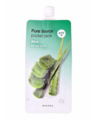 Маска з алое Pure Source Pocket Pack Aloe, 10 мл MISSHA (188630370)