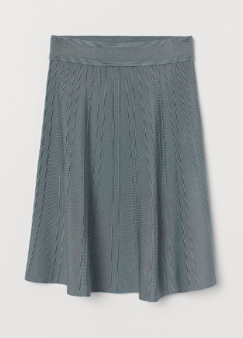 Темно-серая кэжуал однотонная юбка H&M клешированная