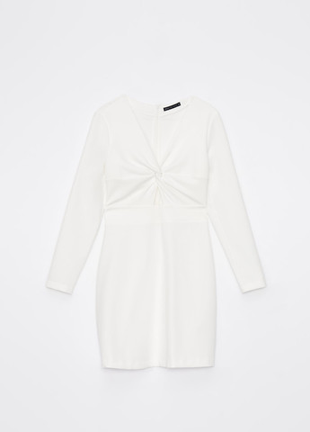 Белое кэжуал платье Mohito однотонное