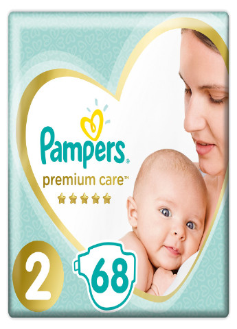 Підгузки Premium Care Розмір 2, 4-8 кг, 68 шт Pampers