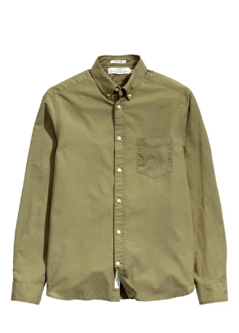 Оливковковая (хаки) рубашка H&M