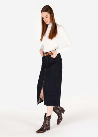 Черная джинсовая, кэжуал однотонная юбка Colin's карандаш