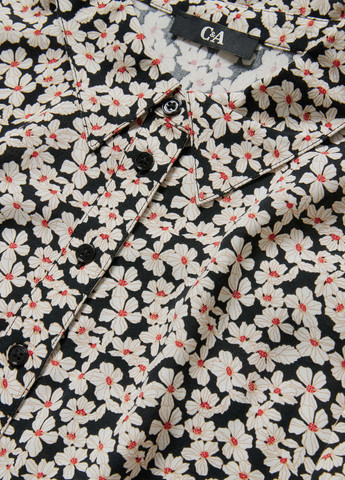 Комбинированное кэжуал платье рубашка C&A с цветочным принтом