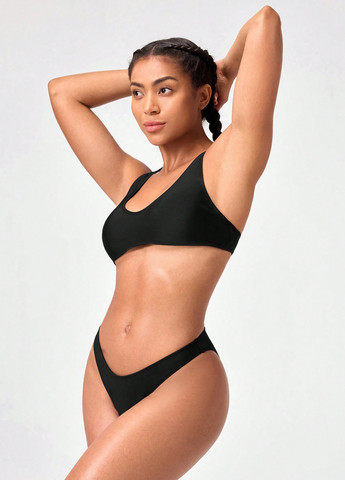 Чорний літній купальник (бюст, трусики) роздільний SHEIN