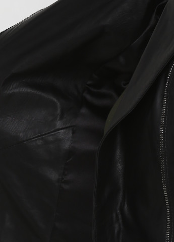 Чорна демісезонна куртка шкіряна Undo
