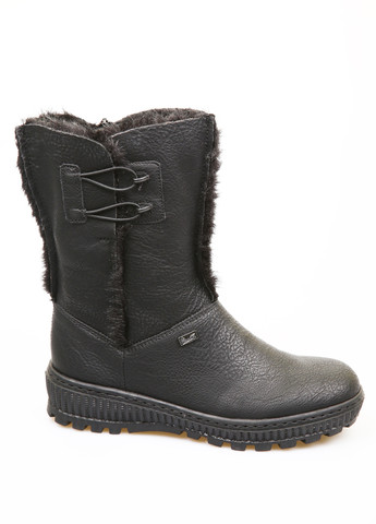 Черные зимние полусапоги Rieker