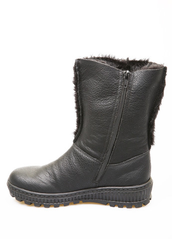 Черные зимние полусапоги Rieker