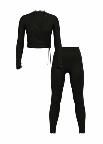 Чорний демісезонний комплект (кофта, легінси) Victoria's Secret
