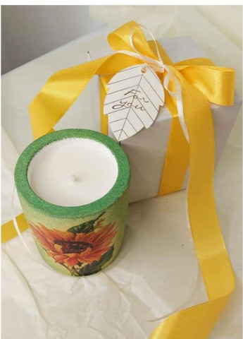 Очаровательная handmade свеча "Подсолнечник" 34-36 часов горения BeautlyMaysternya (255288271)