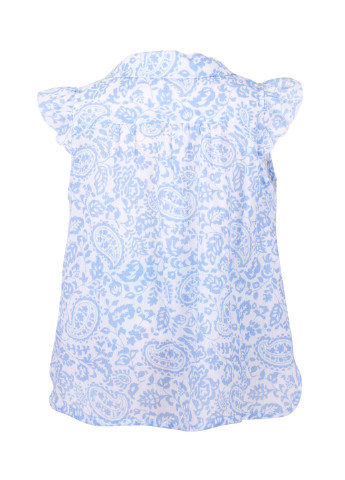Голубая с рисунком блузка с коротким рукавом Gulliver baby летняя
