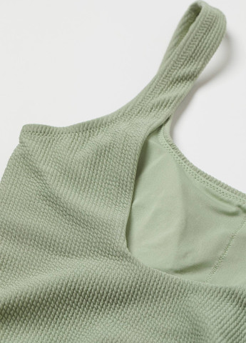 Светло-зеленый летний купальник слитный, танк H&M