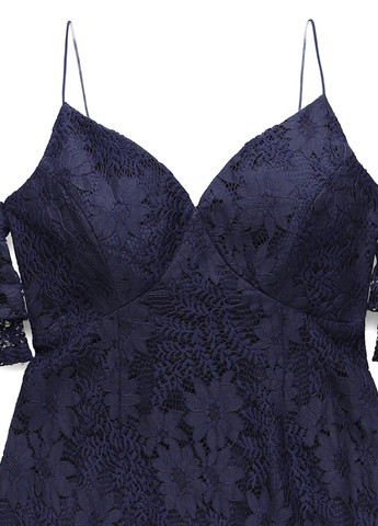 Синее кэжуал платье Love Triangle однотонное