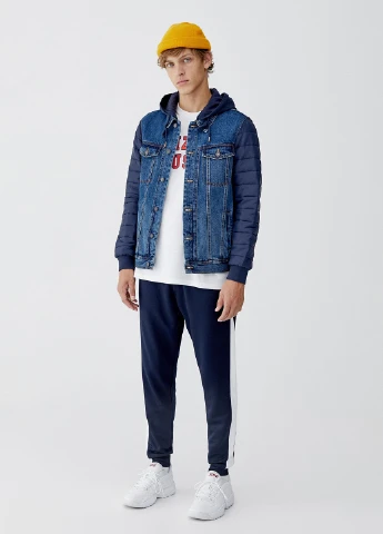 Синя демісезонна куртка Pull & Bear