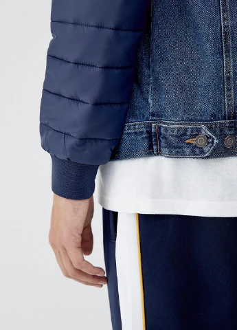 Синя демісезонна куртка Pull & Bear