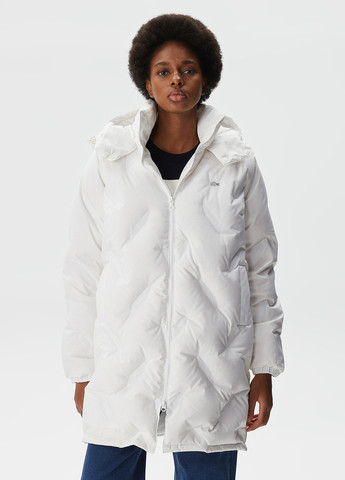 Біла демісезонна куртка Lacoste