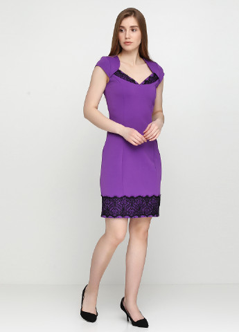 Фиолетовое кэжуал платье Sassofono фактурное