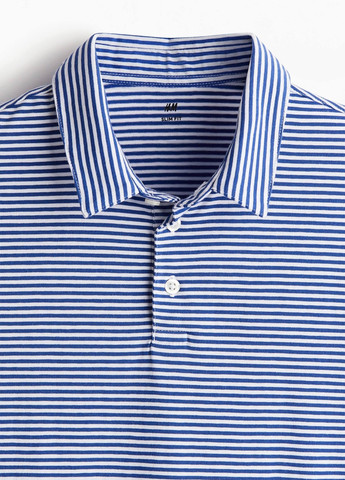 Синяя футболка-футболка для мужчин H&M в полоску