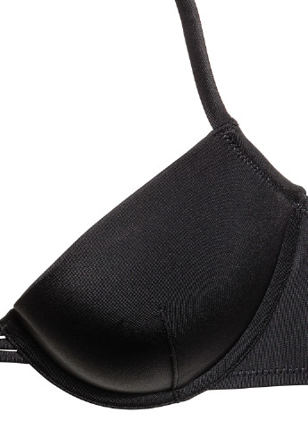 Купальный лиф H&M бикини однотонный чёрный пляжный
