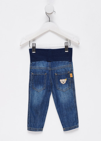 Синие демисезонные зауженные джинсы Steiff