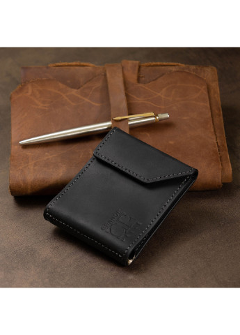 Чоловік шкіряний затиск для грошей 10х8х1,5 см Grande Pelle (250097190)