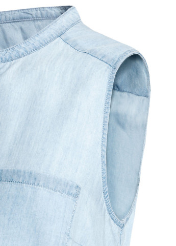 Голубое джинсовое платье а-силуэт H&M однотонное