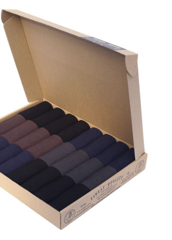 Комбинированные набір чоловічих шкарпеток 24 пари, асорті (4 кольори), класичні, 39-42 Rovix однотонные (253189038)