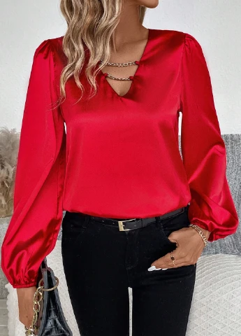 Красная блуза SHEIN