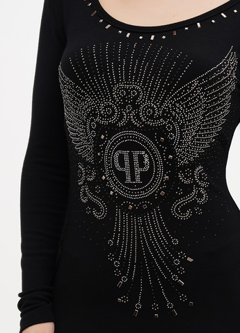 Чорна вечірня сукня силуетна Sassofono однотонна