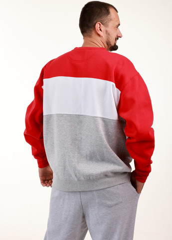 Комбінований світшот Blue 84 колор блок вишивка (359854804)