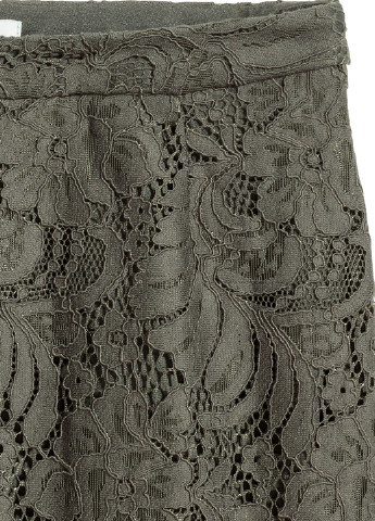 Оливковая (хаки) кэжуал юбка H&M миди