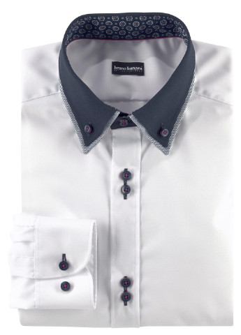 Белая классическая рубашка однотонная Bruno Banani