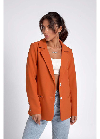 Оранжевый женский жакет SL-Fashion однотонный - демисезонный