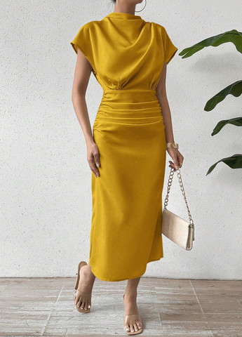 Жовтий кежуал сукня а-силует SHEIN однотонна