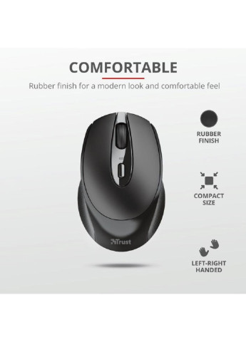 Мышка Zaya Rechargeable Wireless Black (23809) Trust (252633875)