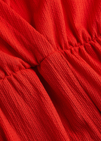 Червона кежуал сукня на запах H&M однотонна