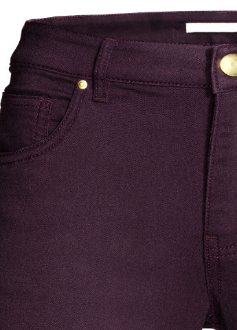 Сливовые кэжуал демисезонные зауженные брюки H&M