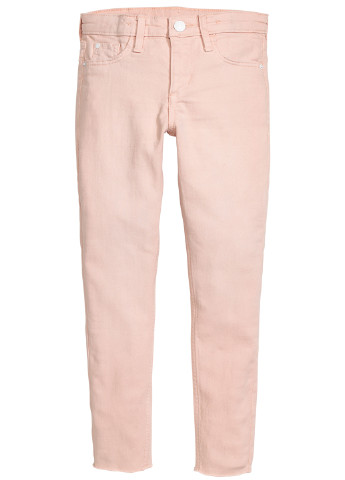 Пудровые демисезонные скинни джинсы H&M