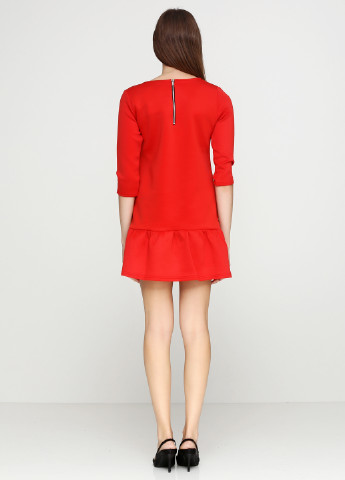 Красное кэжуал платье Miso однотонное