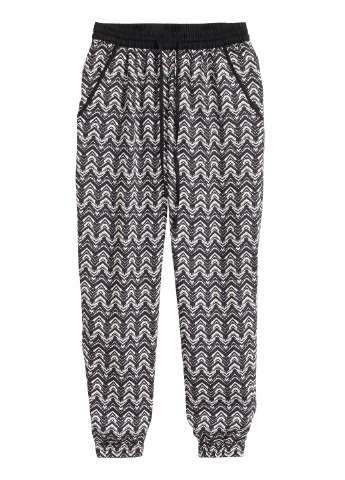 Черные кэжуал летние джоггеры брюки H&M