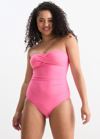 Розовый летний купальник слитный C&A