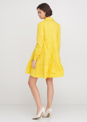 Желтое кэжуал платье короткое Y.TWO однотонное