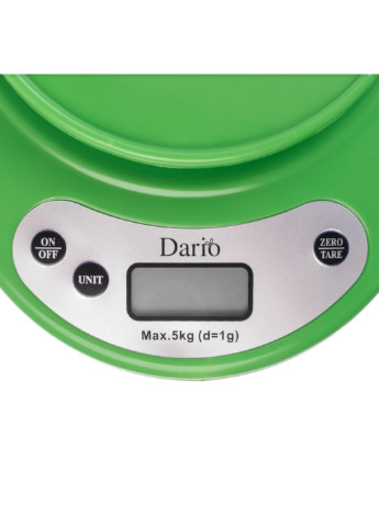 Весы кухонные с чашей DKS-505С до 5 кг Dario DKS-505С_green зелёные