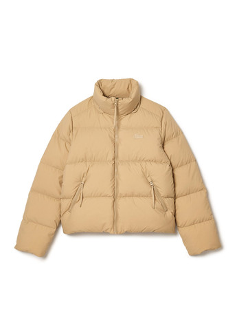 Темно-бежевый демисезонный Пуховик Lacoste