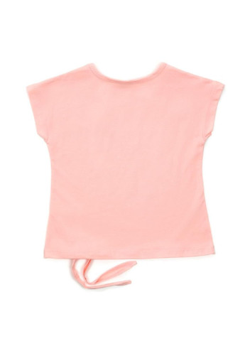 Персиковая летняя футболка детская "street style" (14309-128g-peach) Breeze