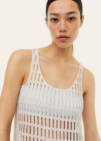 Серебристое коктейльное, вечернее платье H&M