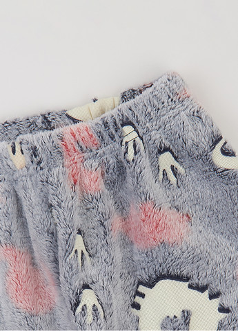 Серо-синяя зимняя пижама (свитшот, брюки) Flamingo